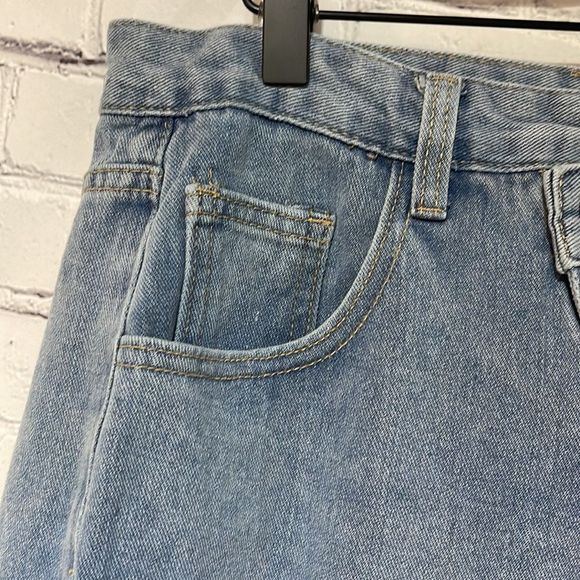 Offset Button Vintage Fit Denim y2k - Picture 9 of 12